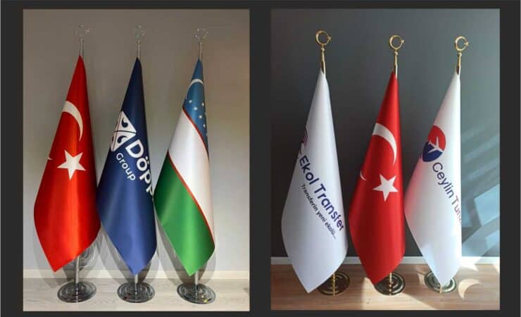 Makam Bayrağı - Makam Türk Bayrağı - Logolu Makam Bayrağı