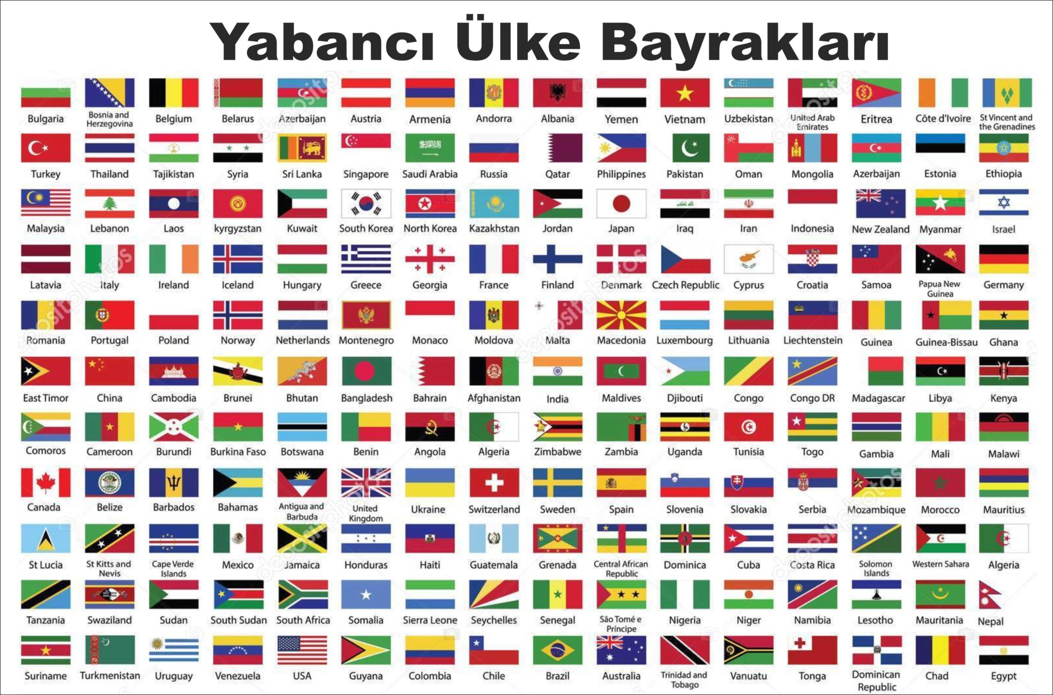 Yabancı Ülke Bayrakları